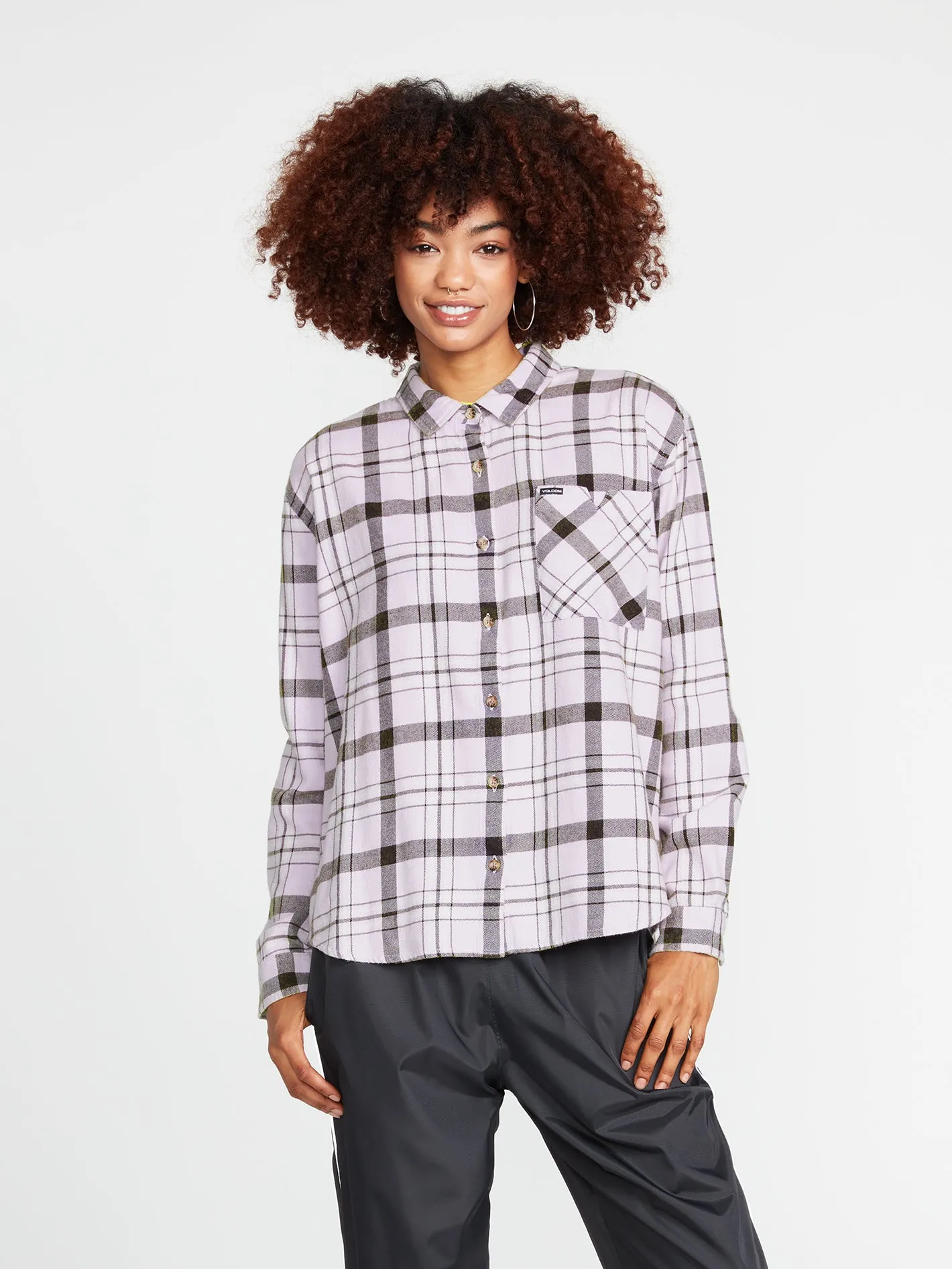 Plaid to Meet U Long Sleeve Flannel - Lavender