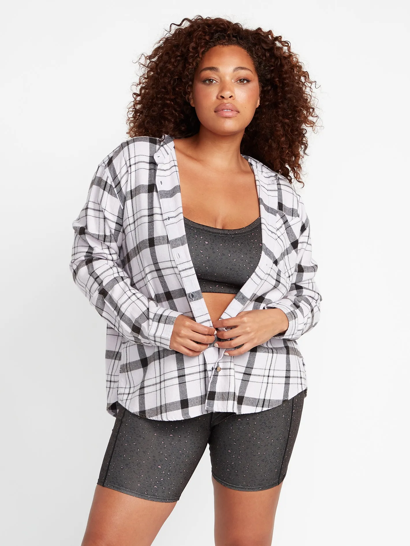 Plaid to Meet U Long Sleeve Flannel - Lavender