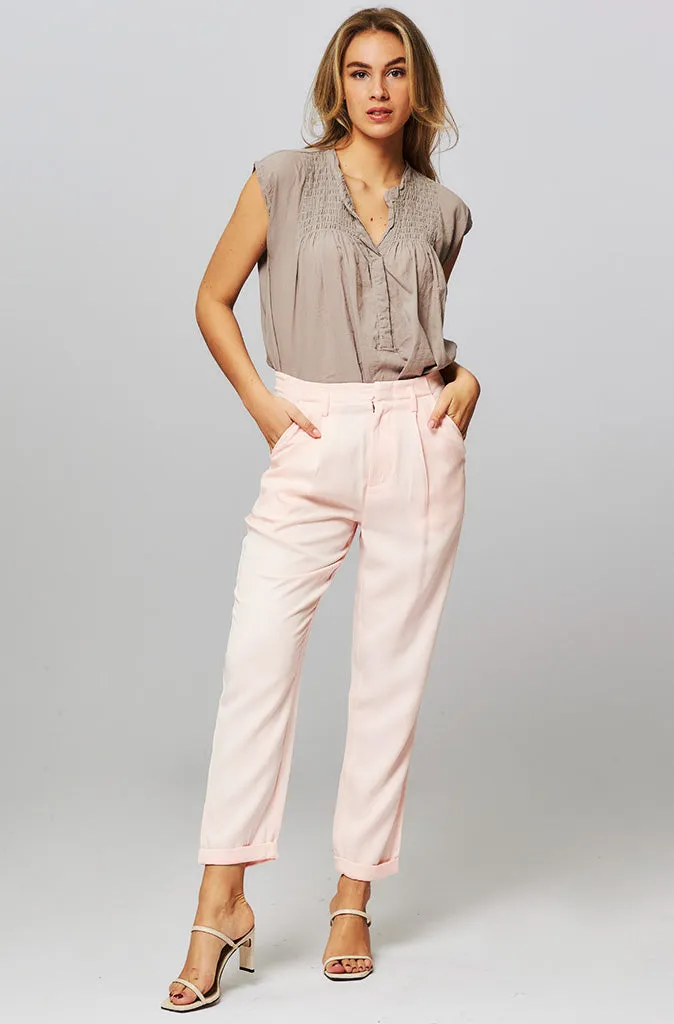 Rabens Saloner Abeline Tailored Pants in Pink