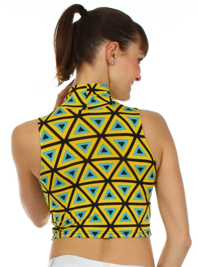 Sakkas Geometric Scuba Crop Top