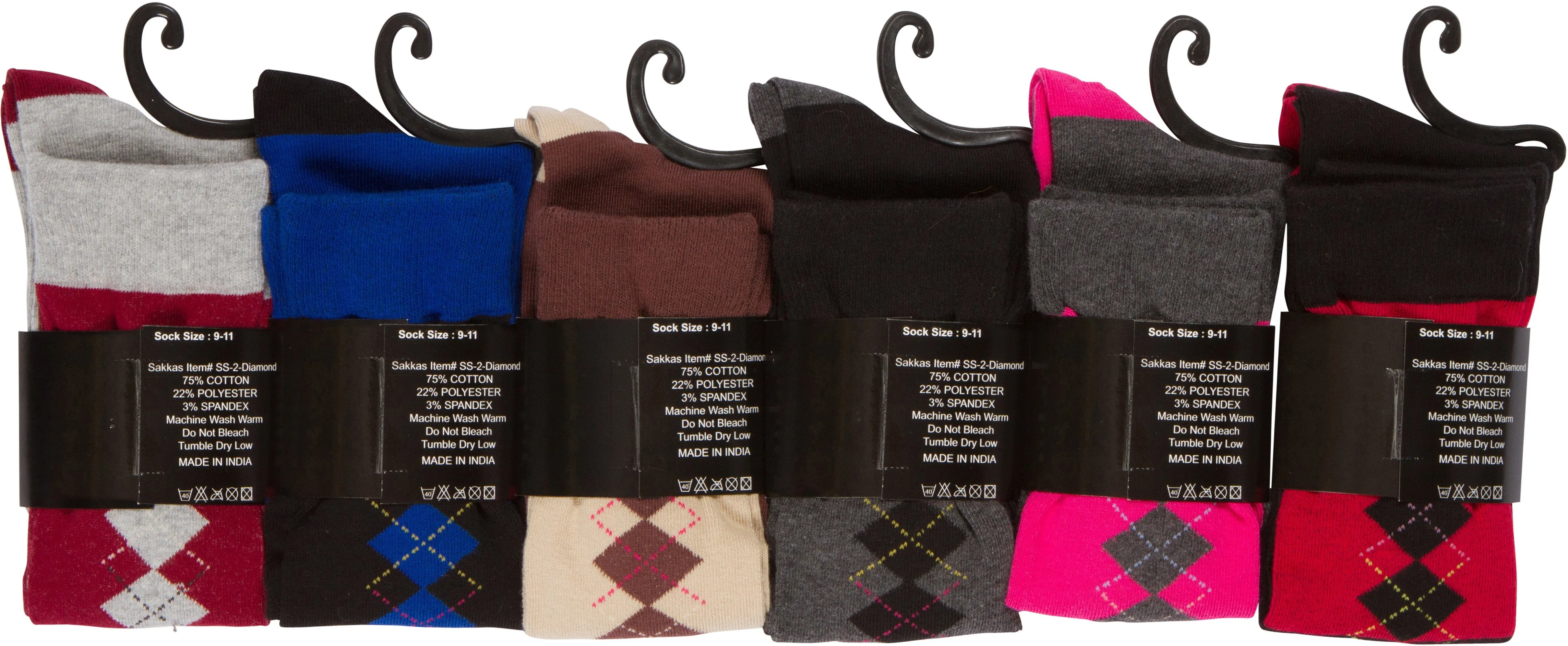 Sakkas Women's Cotton Blend Knee High Socks Assorted Pack