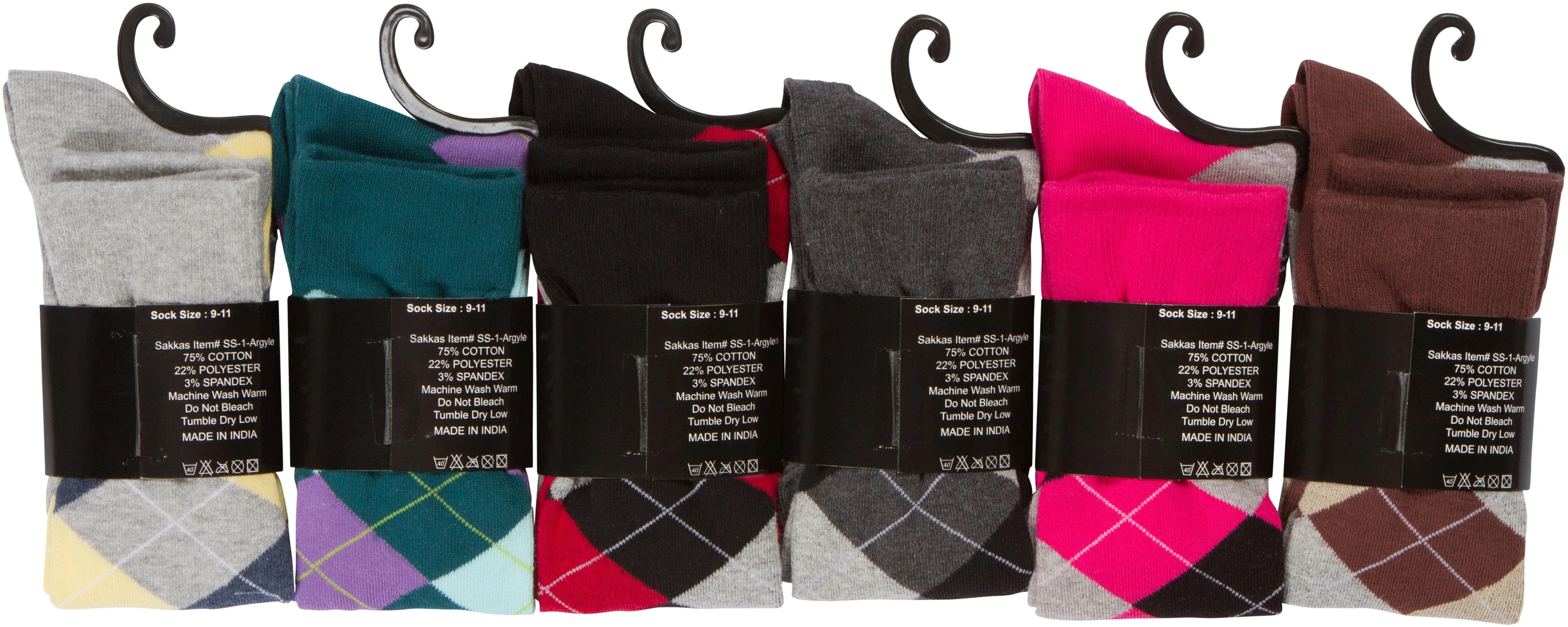 Sakkas Women's Cotton Blend Knee High Socks Assorted Pack