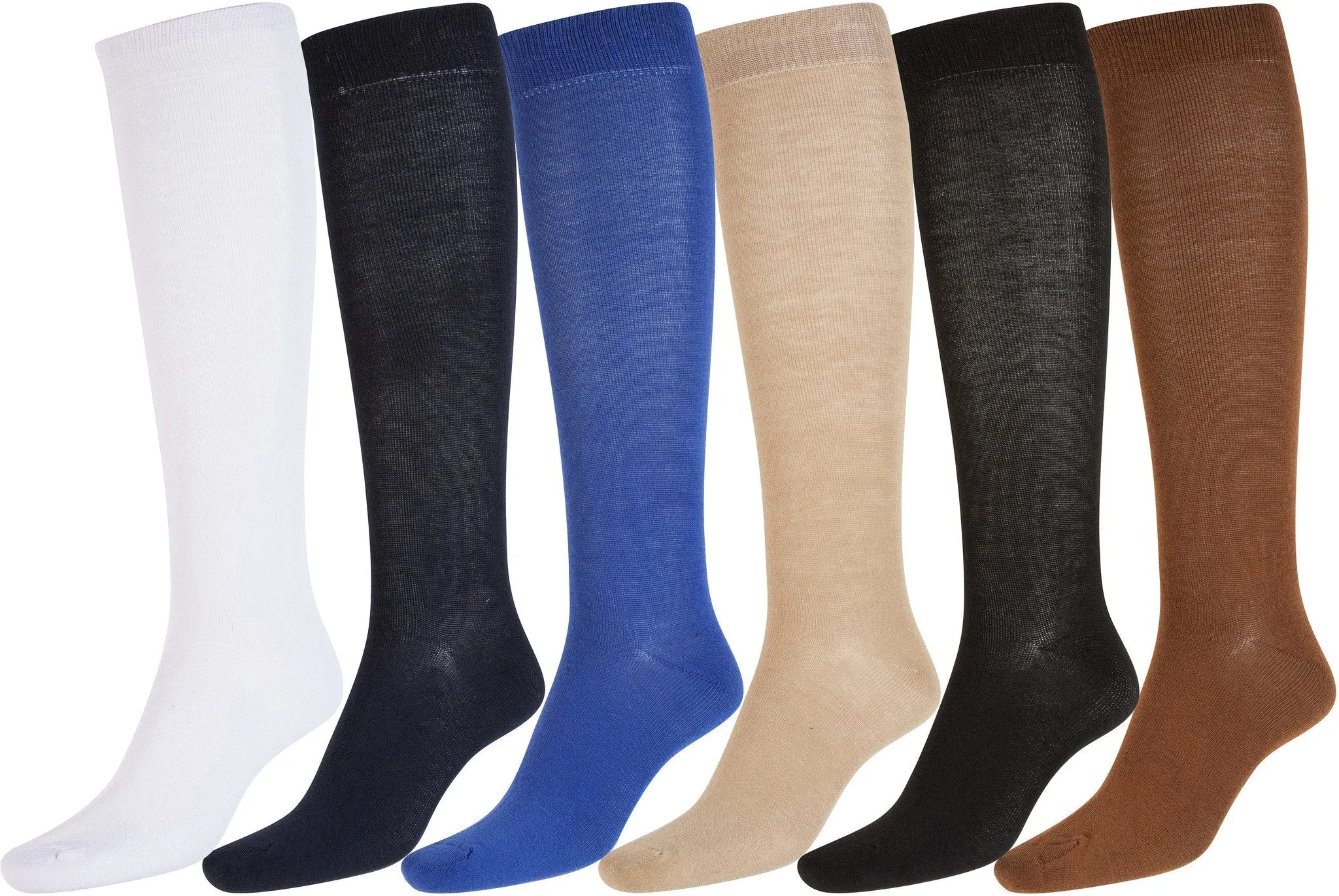 Sakkas Women's Fun Colorful Design Poly Blend Knee High Socks Assorted 6-Pack