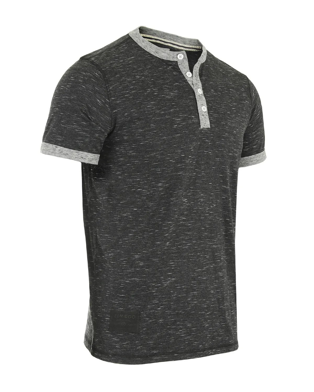 Short Sleeve Contrast Ringer Henley