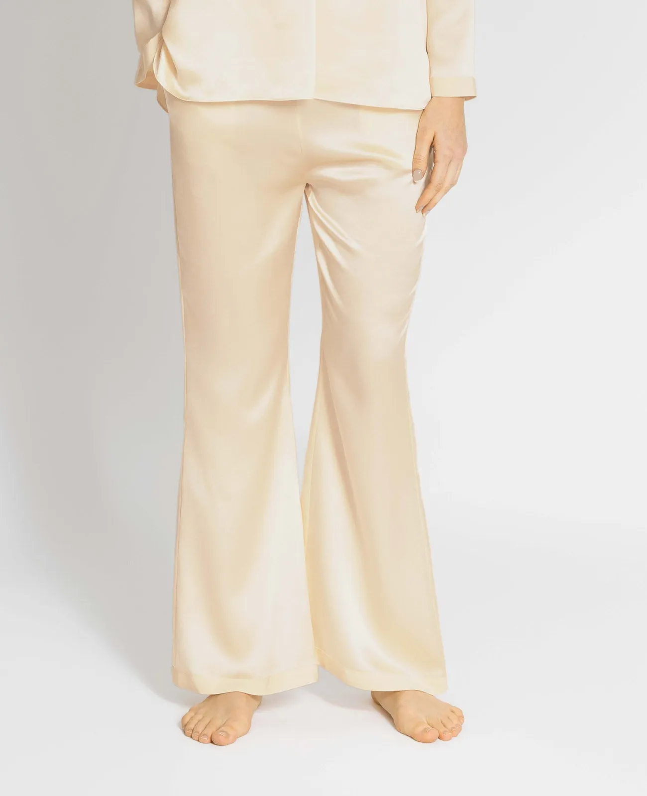 Silk Pyjamas Flare Lounge Pants