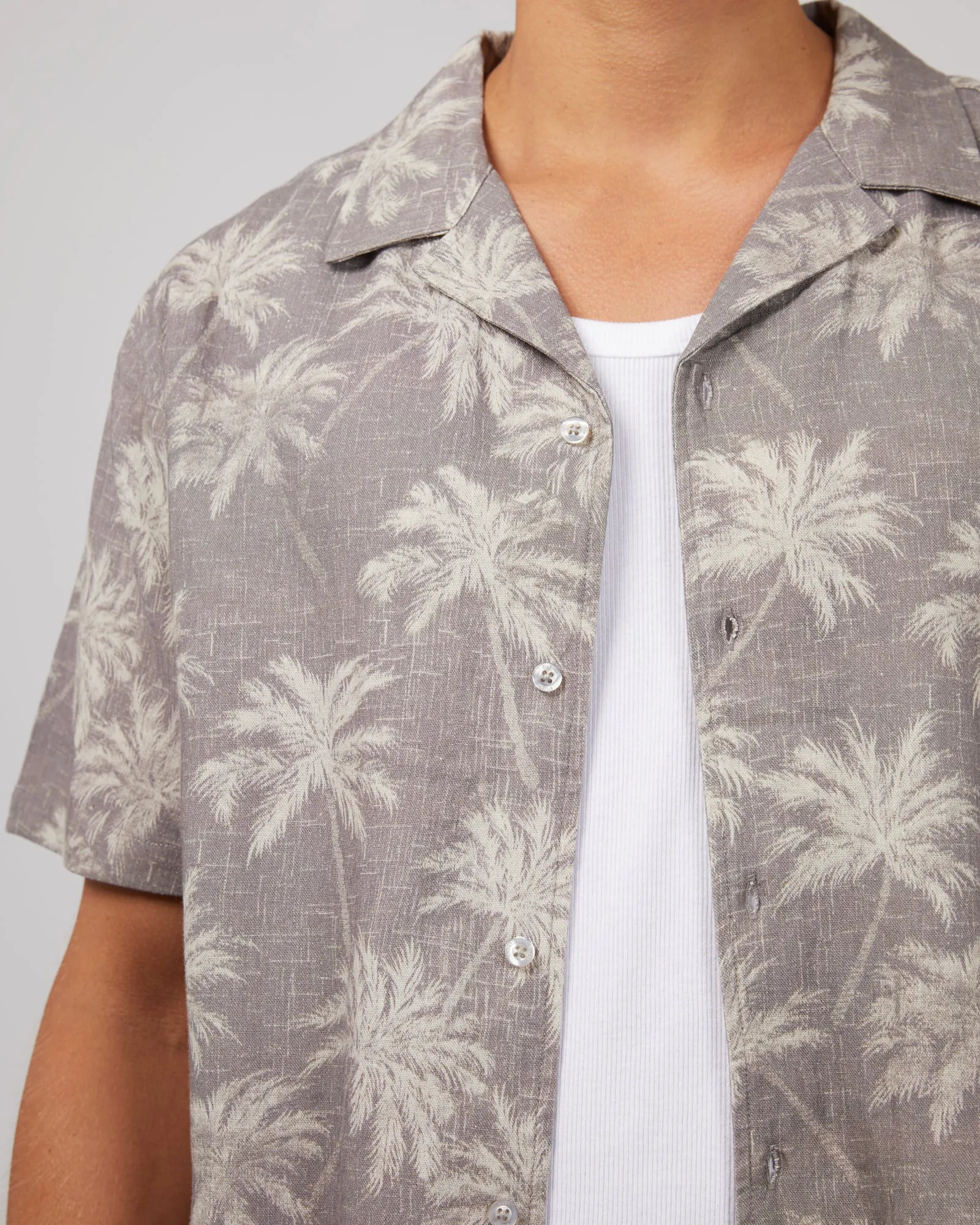 Spike Palm Shirt Grey