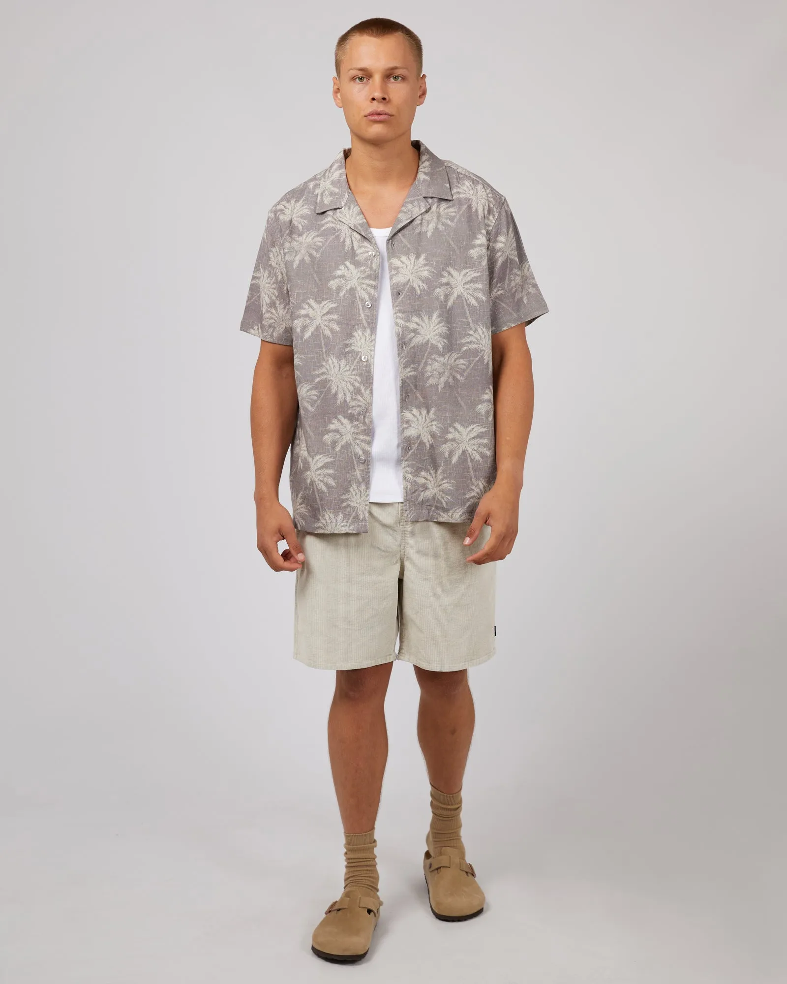 Spike Palm Shirt Grey