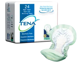 Tena 62718 Night Super Maximum Absorbency Pads With Wetness Indicator, Green