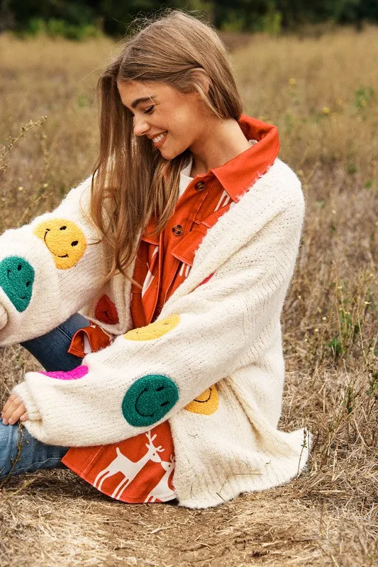 The Fuzzy Smile Knit Cardigan