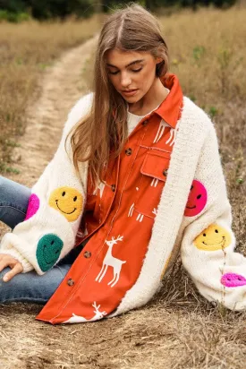 The Fuzzy Smile Knit Cardigan