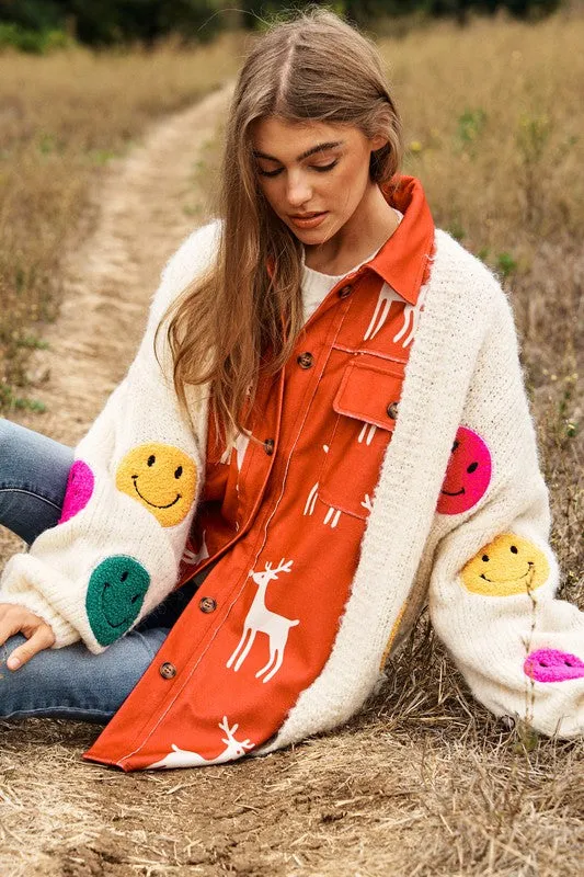 The Fuzzy Smile Knit Cardigan