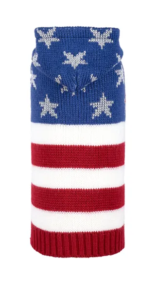 The Worthy Dog Sweater: Stars & Stripes Hoodie