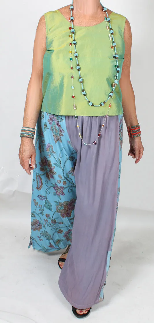 Tienda ho Cornflower Blue Boho Pants Nothing-Matches Hippie Chic Resort Wear Sml-2x 