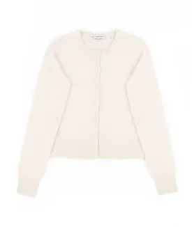 White Warren Women Cashmere Essential Crewneck Cardigan