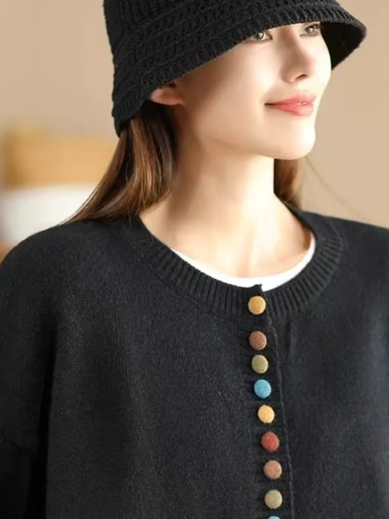 Women's Winter Vintage Charm Button-Up Knitted Cardigans