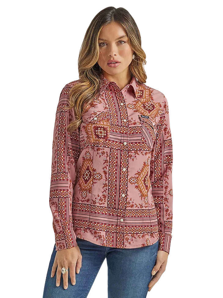 Wrangler Women's Retro Lightweight Western Snap Shirt